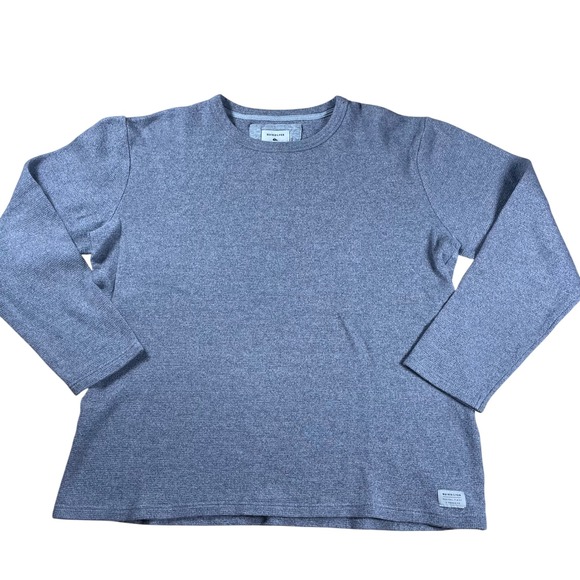 Quiksilver Men's Long Sleeve Sweater Mens Large Gray Knit Pullover Casual Top - Picture 1 of 6